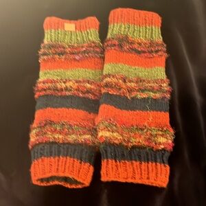 Vibrant Striped Knit Leg Warmers